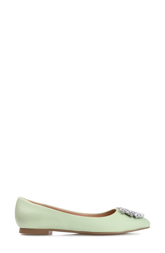 Journee Collection Journee Renzo Embellished Flat In Green