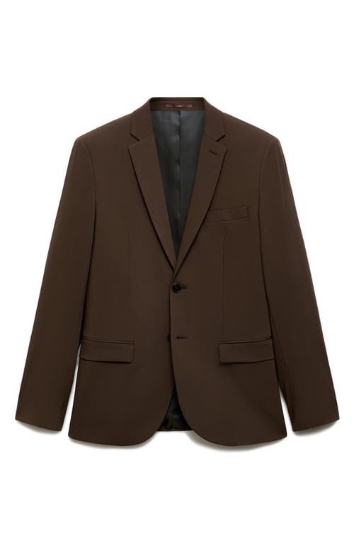 Shop Mango Superslim Fit Stretch Sport Coat In Tobacco Brown