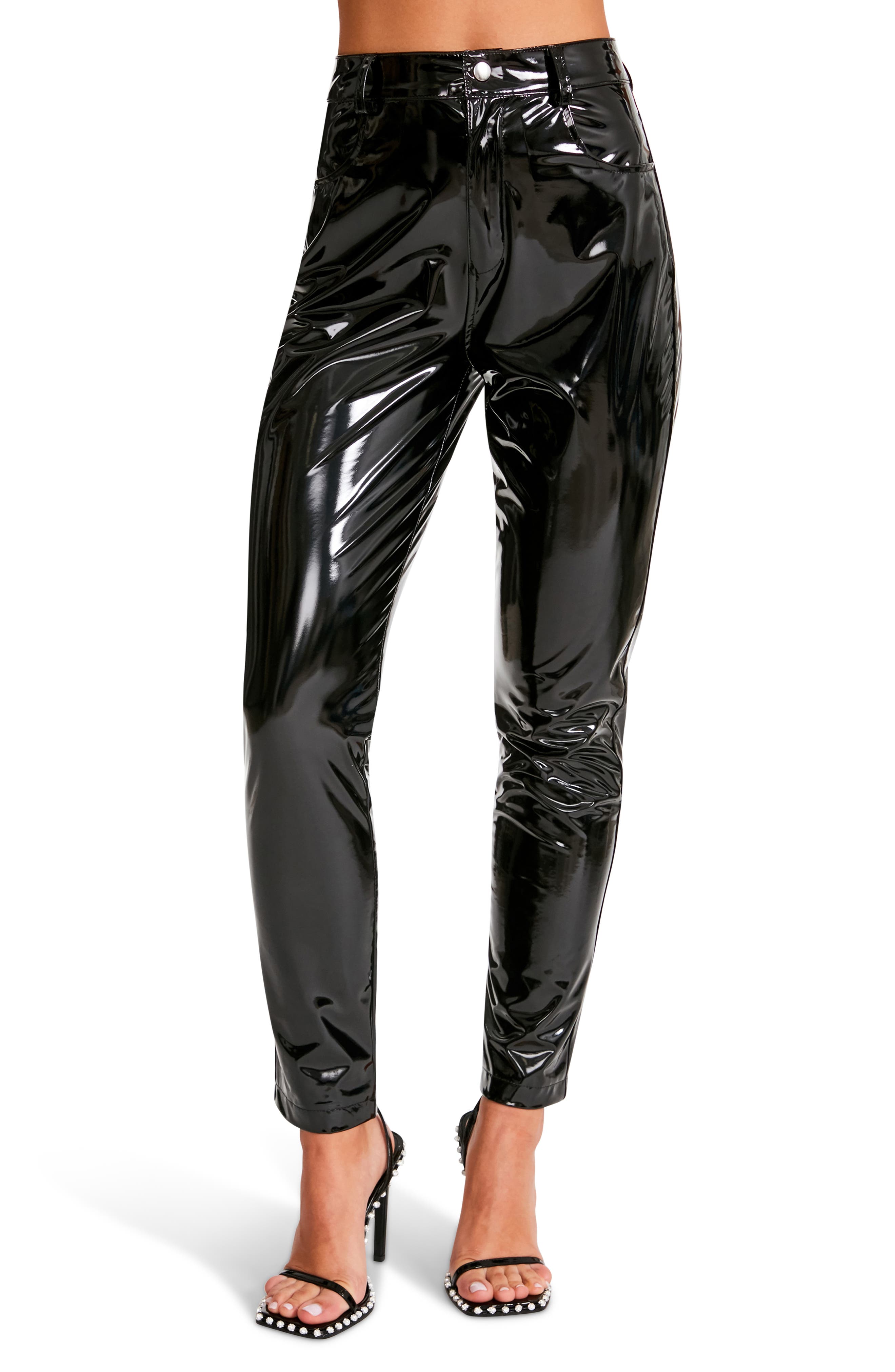 plus size vinyl pants
