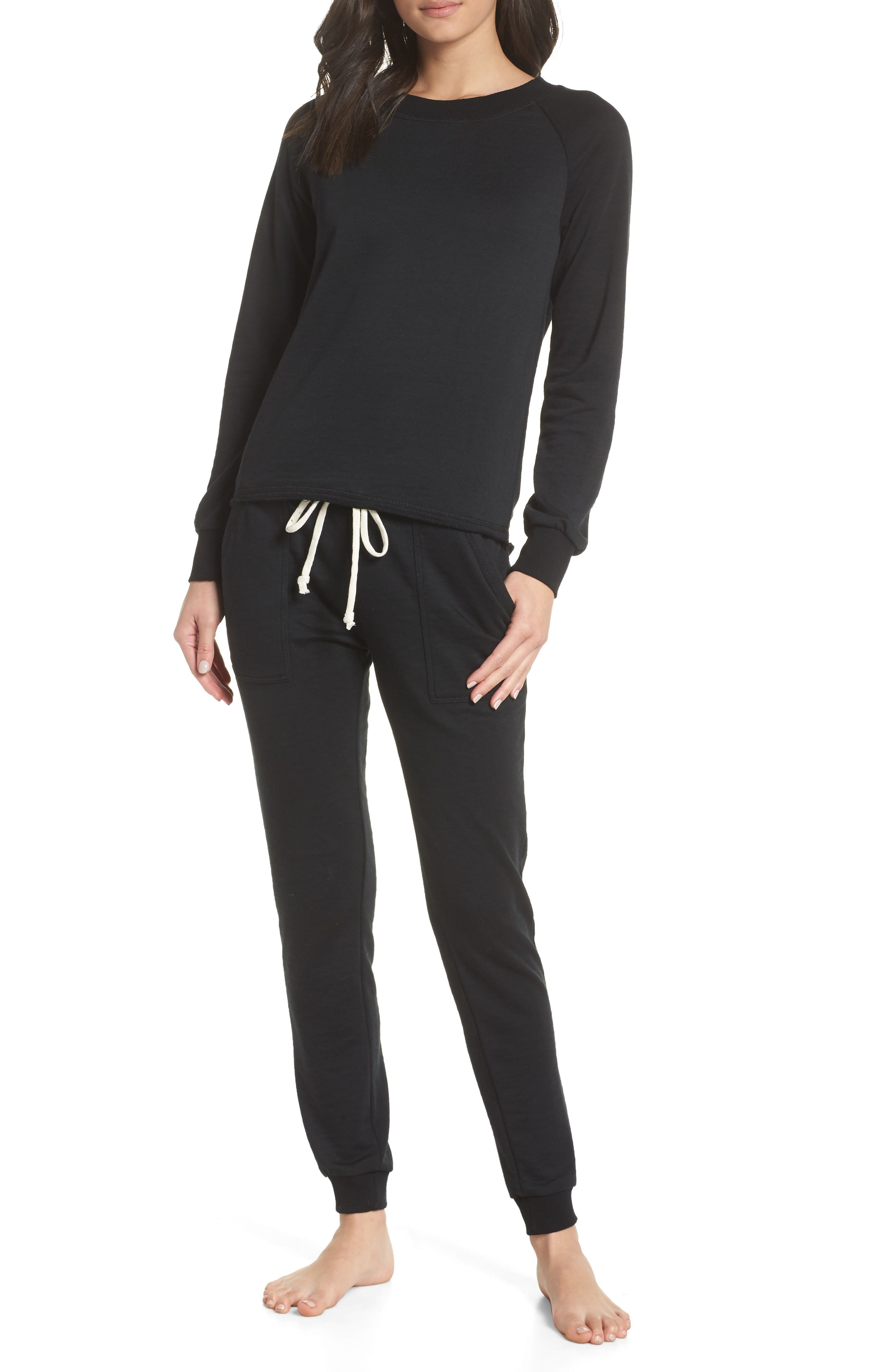 Alternative Lazy Day Sweatshirt & Sweatpants, Black