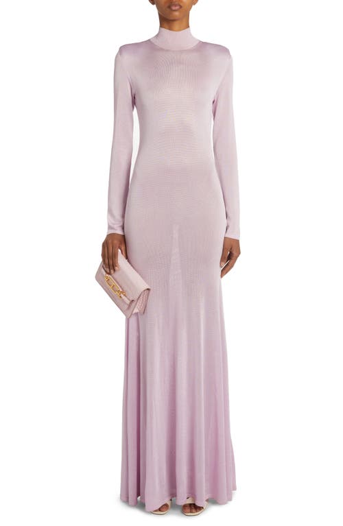 TOM FORD Long Sleeve Jersey Gown Crocus Petal at Nordstrom,