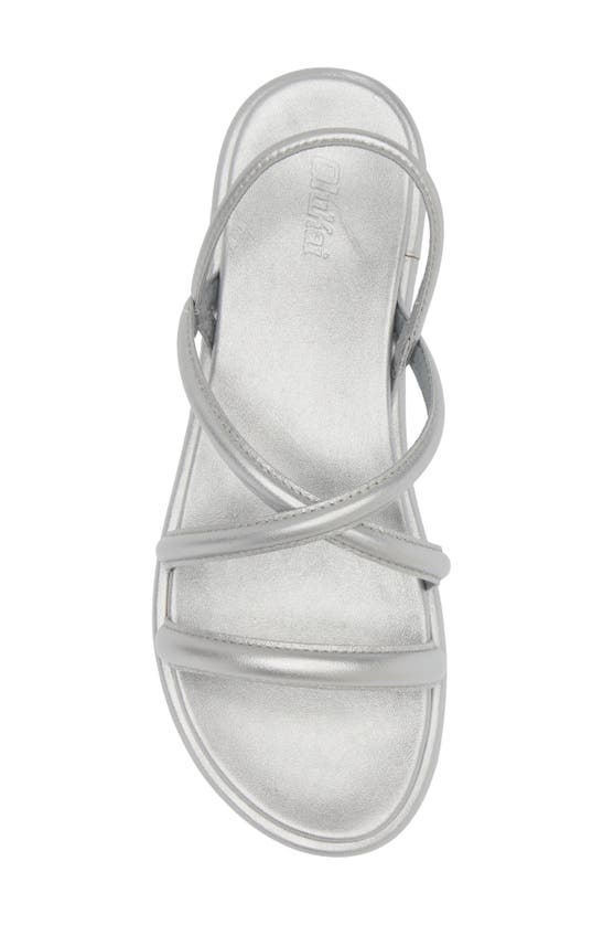 Shop Olukai Tiare Slingback Sandal In Silver / Silver