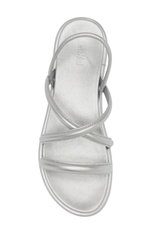 Shop Olukai Tiare Slingback Sandal In Silver/silver