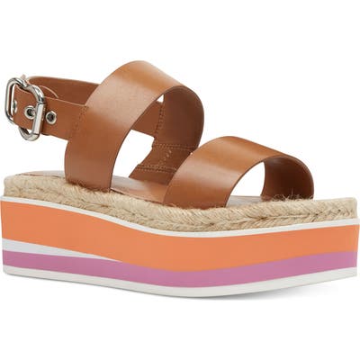 Nine West Athena Slingback Platform Sandal- Brown