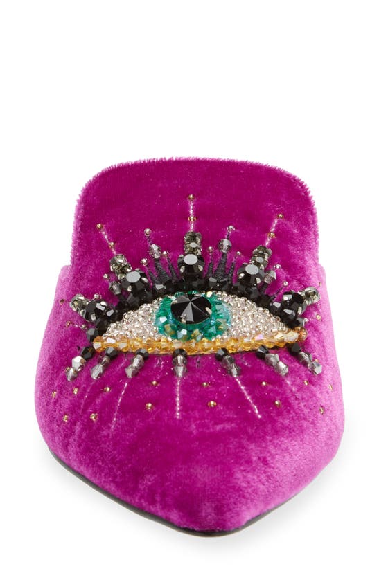 Kurt Geiger Olive Eye Mule In Purple