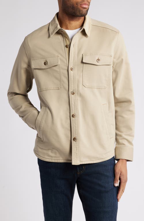 Shop Tommy Bahama Harbor Point Shirt Jacket In Stone Khaki