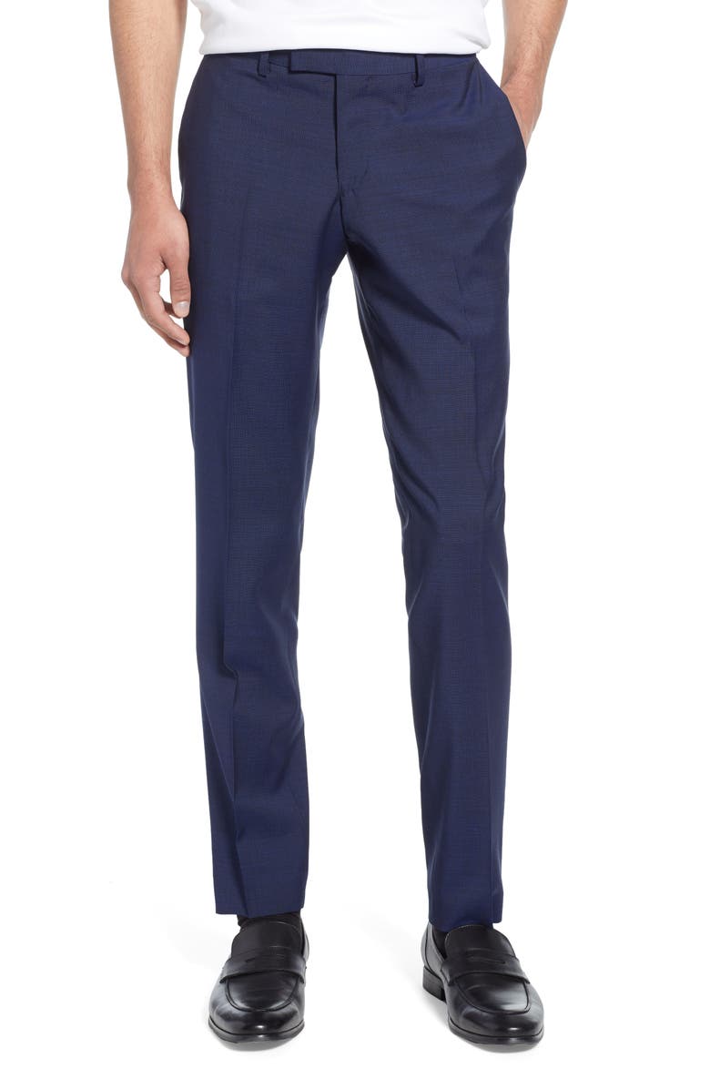 Tiger of Sweden Tordon Flat Front Solid Wool Trousers | Nordstrom