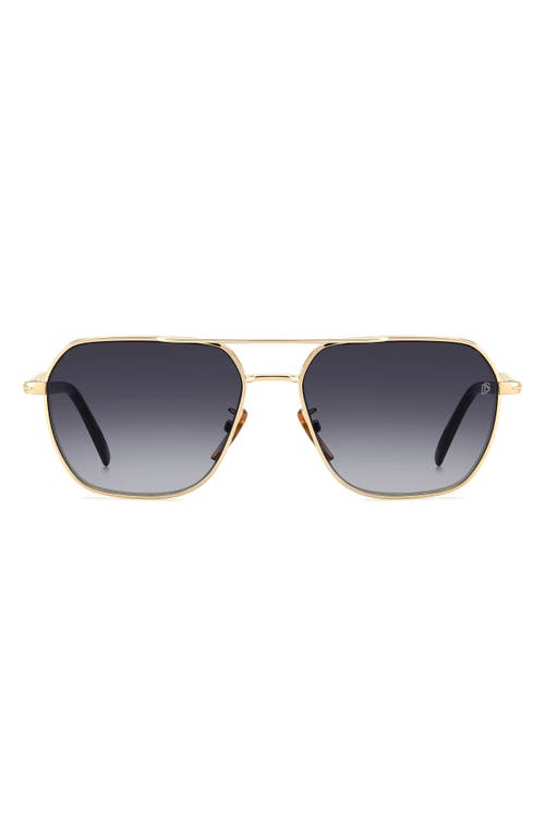David Beckham Eyewear 59mm Aviator Sunglasses in Gold Black at Nordstrom