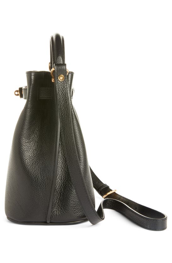 Shop Mulberry Islington Leather Bucket Bag In Black