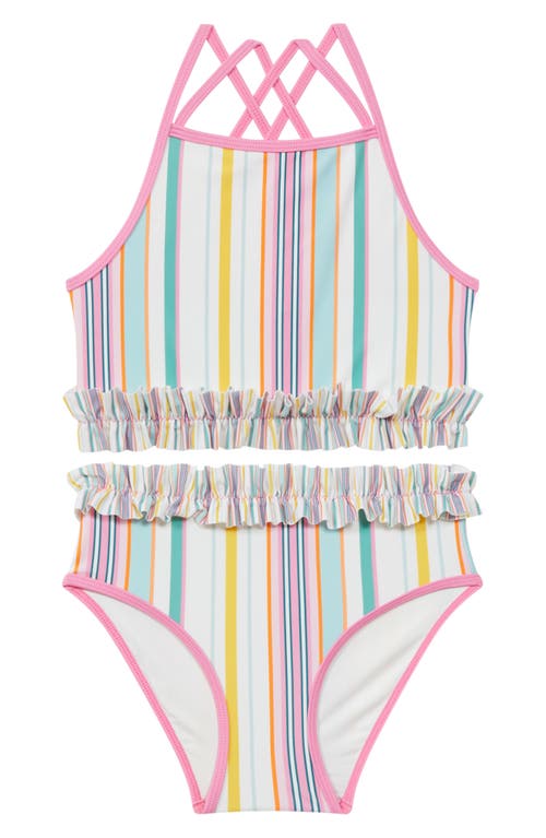 Reiss Kids' Amelia Two-Piece Swimsuit in Pink Multi at Nordstrom, Size 11-12 Y