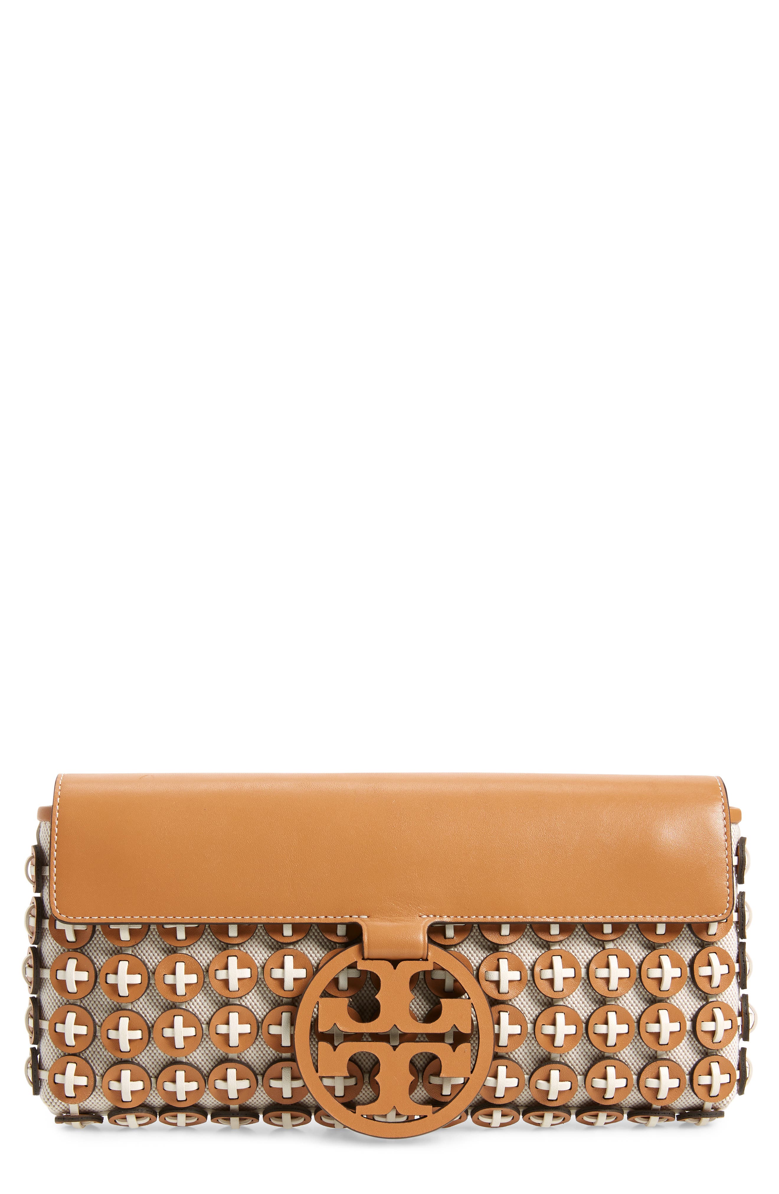 tory burch miller leather clutch