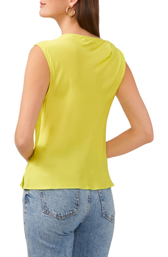 Shop Vince Camuto Twist Shoulder Sleeveless Top In Lime Pop