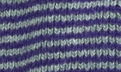 Shop Portolano Ministripe Rib Scarf In Purple/light Grey