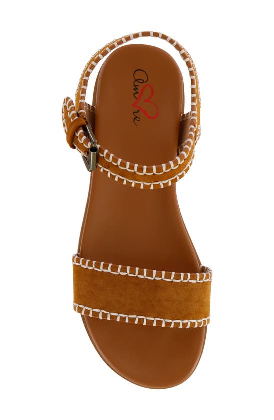 Shop Mia Amore Sofee Whipstitch Sandal In Cognac