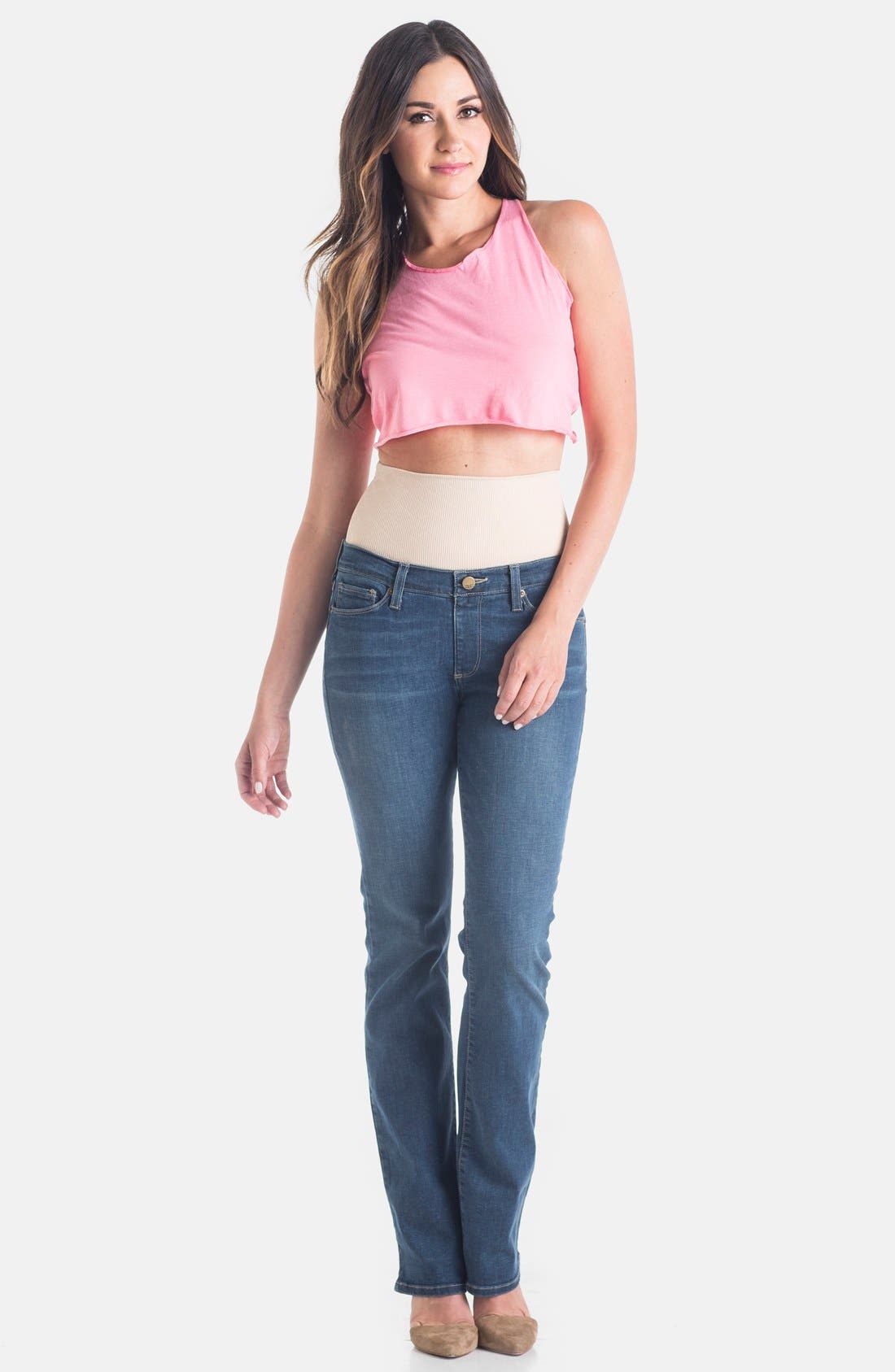 Tummy Trimmer Denim Mid Rise Bootcut Shapewear Jeans Nordstrom