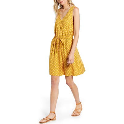 Hinge Sleeveless Popover Dress, Yellow