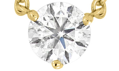 Shop Bony Levy Solitaire Diamond Pendant Necklace In 18k Yellow Gold