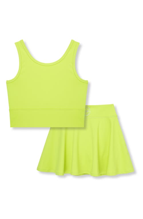 Habitual Kids Kids' Cutout Tank & Skort Set In Lime