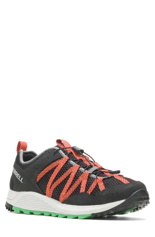 Wildwood Aerosport Trail Running Shoe in Black/Tangerine