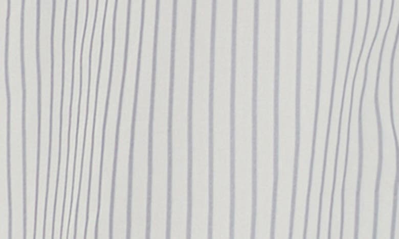 Shop Staud Stripe Short Sleeve Maxi Shirtdress In Ivory Micro Stripe