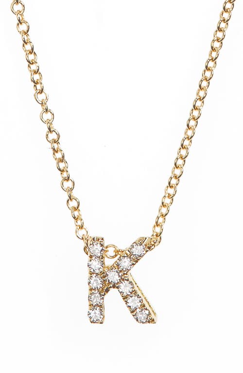 Bony Levy 18k Gold Pavé Diamond Initial Pendant Necklace In 18k Yellow Gold - K