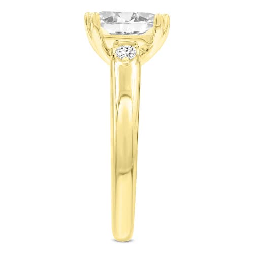 Luvmyjewelry Antoaneta 14k Yellow Gold Princess Cut Lab Grown Diamond Engagement Ring In 14k Yellow Gold