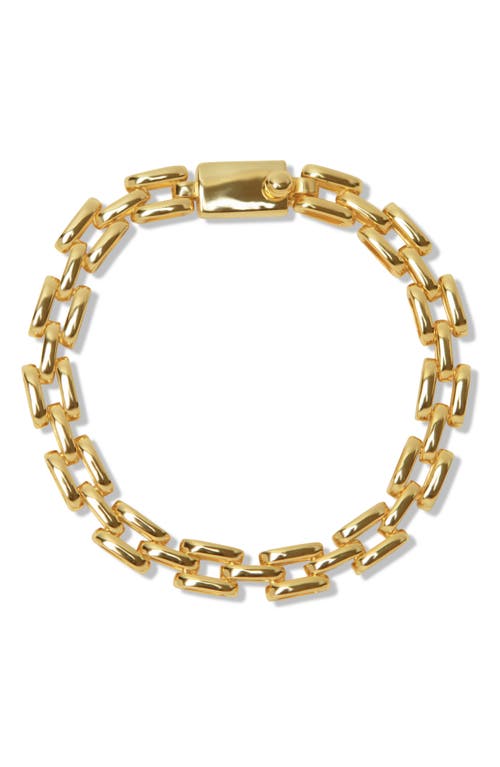 Shop Argento Vivo Sterling Silver Porto Link Bracelet In Gold