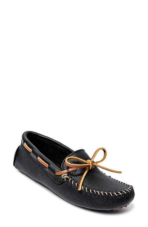 Shop Minnetonka Classic Driving Shoe In Black