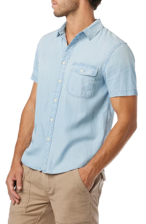 Joe's Howard Stretch Short Sleeve Button-up Shirt In Cold Dye Chambray