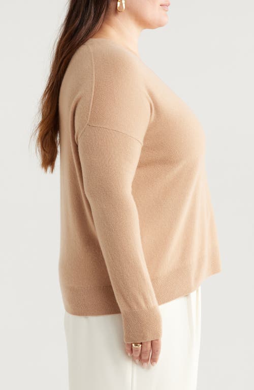 Shop Nordstrom Cashmere V-neck Sweater In Camel