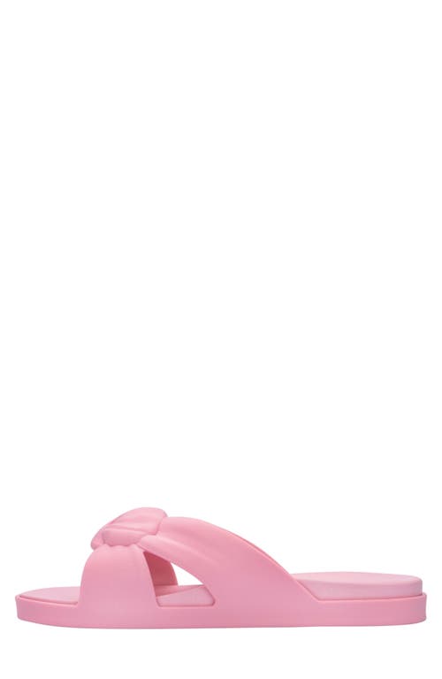 Shop Melissa Plush Knotted Slide Sandal In Pink/pink