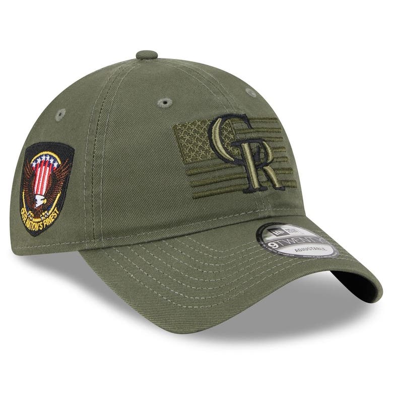 New Era Green Colourado Rockies 2023 Armed Forces Day 9twenty