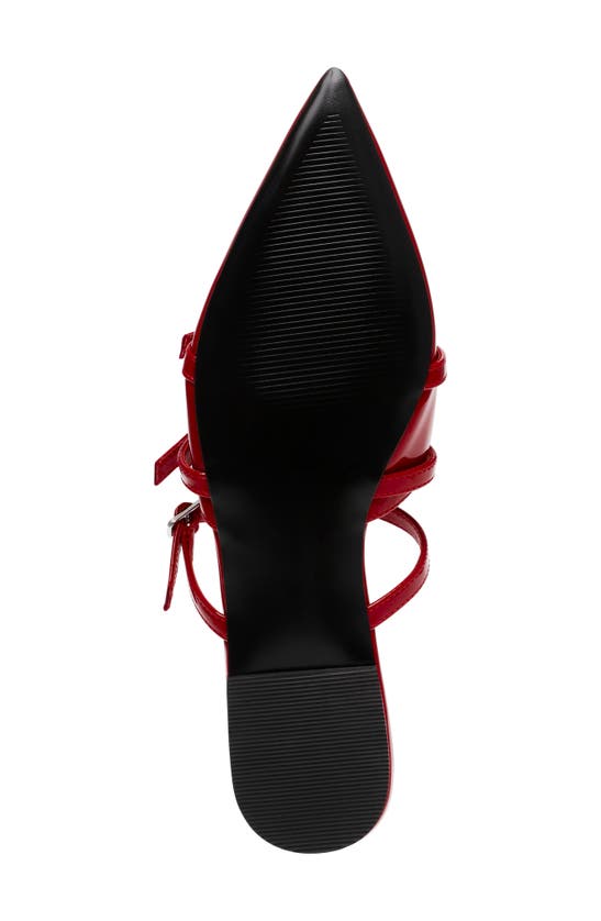 Shop Steve Madden Shatter Pointed Toe Mule In Red Patent