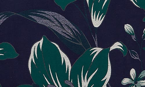 Saachi Floral Reversible Scarf In Navy