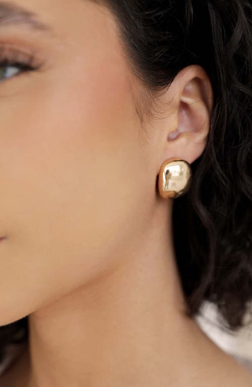 Shop Ettika Minimalist Curved Square Drop Earrings In Gold