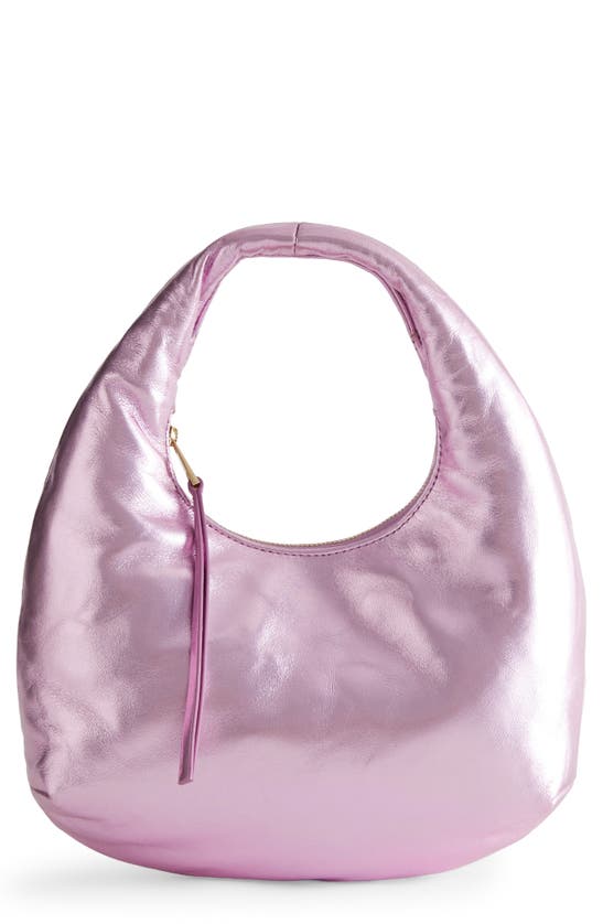 & OTHER STORIES METALLIC LEATHER HOBO BAG