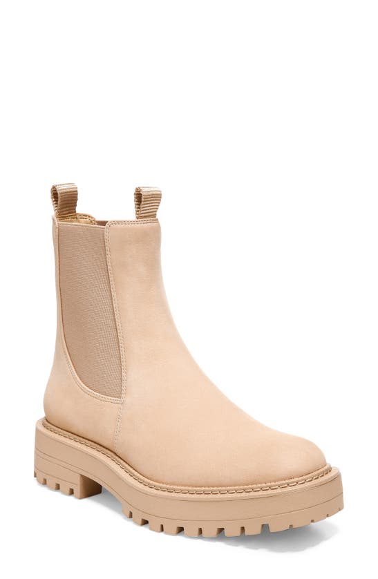 Sam Edelman Laguna Waterproof Lug Sole Chelsea Boot In Warm Almond