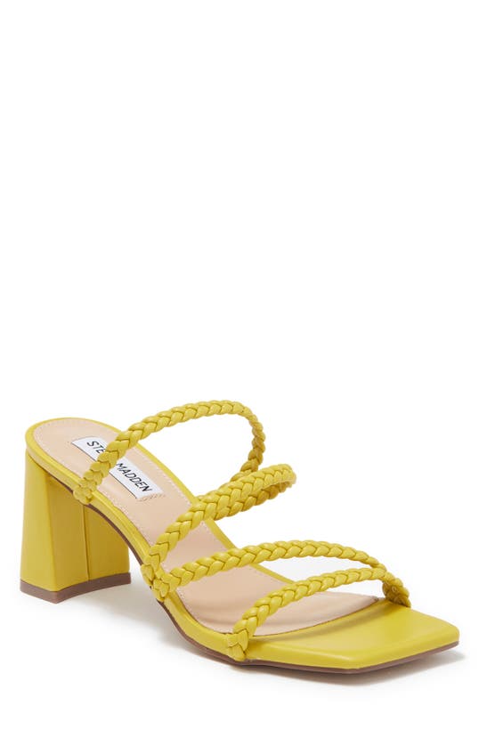 Steve Madden Dion Braided Strappy Sandal In Citron