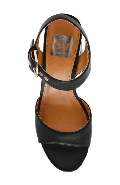 Dolce Vita Wayward Womens Block Heel Man Made Ankle Strap In Black