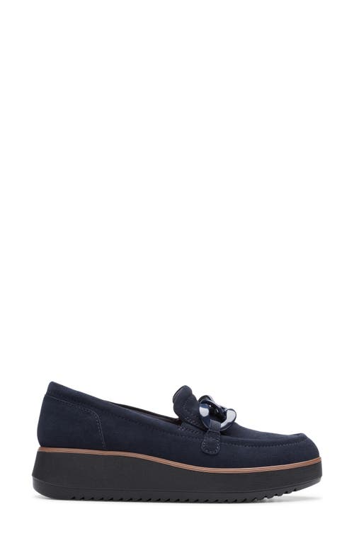 Clarks ® Zylah May Chain Loafer In Navy Suede