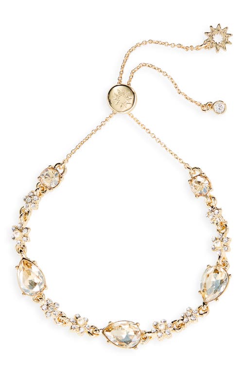 Marchesa Pear Crystal & Imitation Pearl Slider Bracelet in Gold/Cgs at Nordstrom