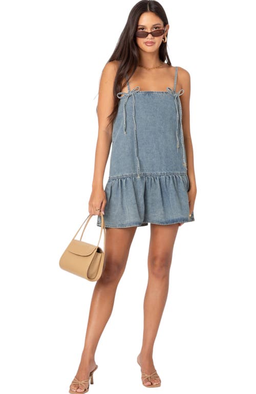 EDIKTED EDIKTED DYLAN DENIM SHIFT MINIDRESS
