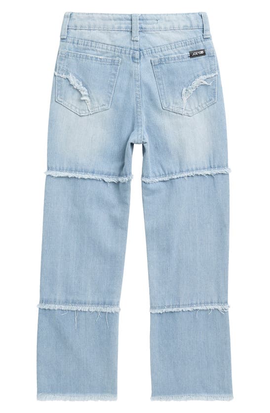 Shop Joe's Kids' Kimmie Frayed Wide Leg Jeans In Wish Wash