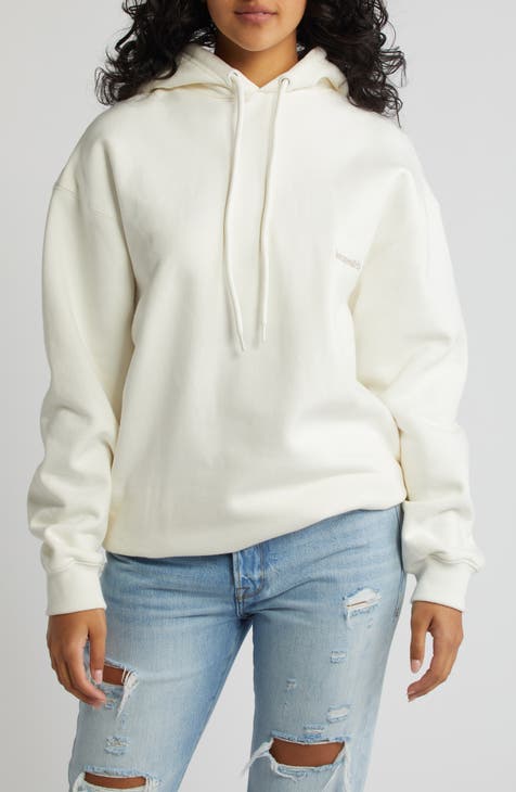 All white hoodie women's best sale