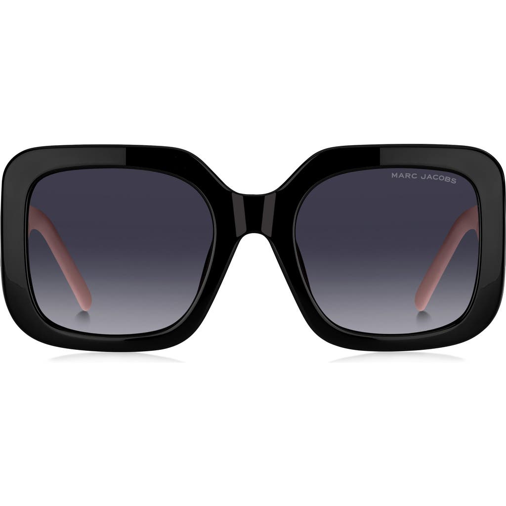Marc Jacobs 53mm Gradient Square Sunglasses In Black Pink/dark Grey Sf