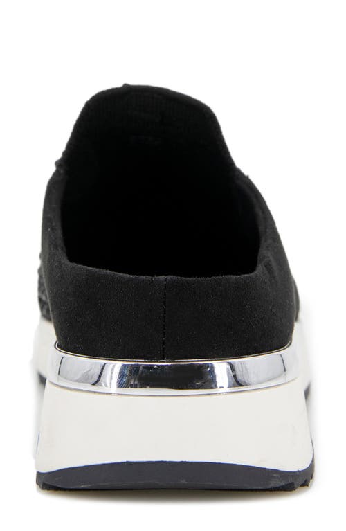 Shop Reaction Kenneth Cole Carol Crystal Mule Sneaker In Black Knit