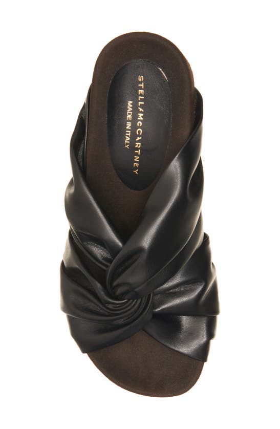 Shop Stella Mccartney Terra Twisted Slide Sandal In 1000 Black