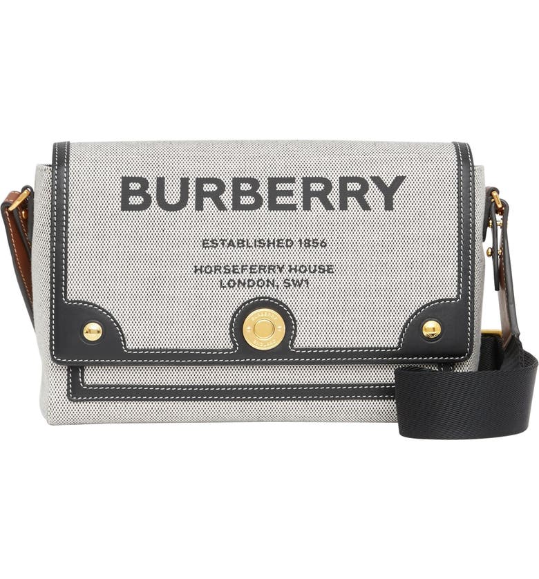 Burberry Medium Note Horseferry Print Canvas & Leather Crossbody Bag |  Nordstrom