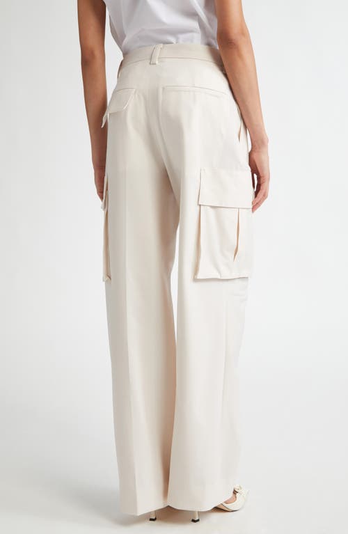 Shop Victoria Beckham Relaxed Cargo Pants In Bone