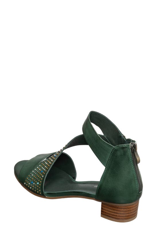 Shop Antelope Birdie Studded Strap Sandal In Turquoise Leather